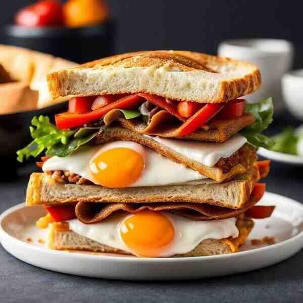 Закрытые бутерброды Вкусный завтрак